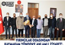 FIRINCILAR ODASINDAN KAYMAKAM YÖNDEN’E ANLAMLI ZİYARET!