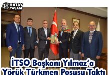 İTSO Başkanı Yılmaz’a Yörük Türkmen Poşusu Taktı