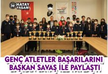 GENÇ ATLETLER BAŞARILARINI BAŞKAN SAVAŞ İLE PAYLAŞTI
