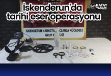 İskenderun’da tarihi eser operasyonu