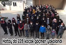Hatay’da 228 kaçak göçmen yakalandı