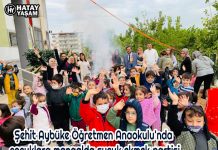 Şehit Aybüke Öğretmen Anaokulu’nda çocuklara mangalda sucuk ekmek partisi