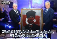 Yükseliş Koleji öğretmenleri ve diğer çalışanları, “24 Kasım Öğretmenler Günü”nü kurumun organize ettiği yemekte kutladı