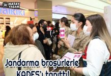 Jandarma broşürlerle KADES’ı tanıttı!