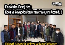 Emekçiden Mesaj Net : Kaos ve kavgadan beslenenlerin oyunu bozuldu ! Mehmet Güngör’le istikrar ve huzur istiyoruz…