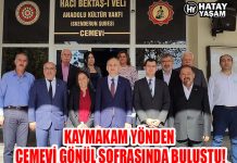 KAYMAKAM YÖNDEN CEMEVİ GÖNÜL SOFRASINDA BULUŞTU!