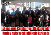 İskenderun Cumhuriyet İlkokulu’nda Kızılay haftası etkinliklerle kutlandı