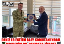 DENİZ ER EĞİTİM ALAY KOMUTANI’NDAN BAŞHEKİM DR. CAYMAZ’A ZİYARET