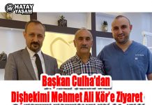 Başkan Culha’dan Dişhekimi Mehmet Ali Kör’e Ziyaret