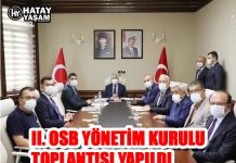 II. OSB YÖNETİM KURULU TOPLANTISI YAPILDI