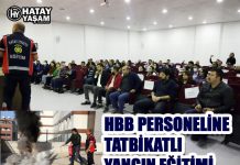 HBB PERSONELİNE TATBİKATLI YANGIN EĞİTİMİ