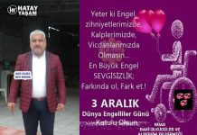 BAKİ ÜLKÜCÜLER ÜLKÜCÜLER ALPERENLER DERNEĞİN’DEN 3 ARALIK DÜNYA ENGELLİLER GÜNÜ KUTLAMA MESAJI
