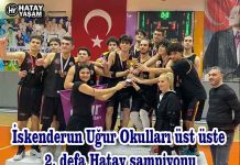 İskenderun Uğur Okulları üst üste 2. defa Hatay şampiyonu