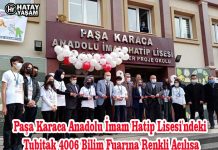 Paşa Karaca Anadolu İmam Hatip Lisesi’ndeki Tubitak 4006 Bilim Fuarına Renkli Açılışa