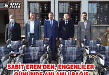 SABİT EREN’DEN, ENGENLİLER GÜNÜNDE ANLAMLI BAĞIŞ