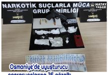 Osmaniye’de uyuşturucu operasyonlarına 25 gözaltı