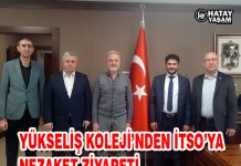 YÜKSELİŞ KOLEJİ’NDEN İTSO’YA NEZAKET ZİYARETİ