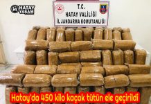 Hatay’da 450 kilo kaçak tütün ele geçirildi