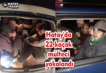 Hatay’da 22 kaçak mülteci yakalandı