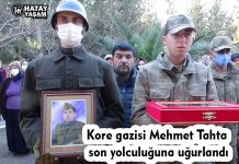 Kore gazisi Mehmet Tahta son yolculuğuna uğurlandı
