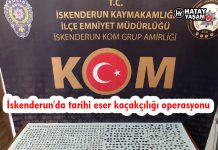 İskenderun’da tarihi eser kaçakçılığı operasyonu