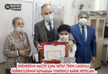 İSKENDERUN NACİYE SUNA OKTAY TEKİN İLKOKULU ÖĞRENCİLERİNİN KAYMAKAM YÖNDEN’LE KARNE HEYECANI…
