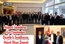 Akparti̇ İskenderun İlçe Yönetimden Özçelik-İş Sendikasına Hayırlı Olsun Ziyareti