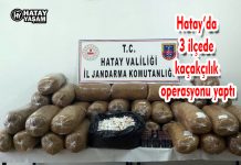 Hatay’da 3 ilçede kaçakçılık operasyonu yaptı