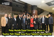 Hatay Mustafa Kemal Üniversitesi Kurma ve Yaşatma Vakfı Olağan Genel Kurul Toplantısı Gerçekleştirildi
