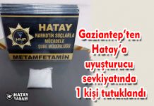 Gaziantep’ten Hatay’a uyuşturucu sevkiyatında 1 kişi tutuklandı