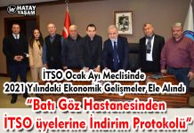 İTSO Ocak Ayı Meclisinde 2021 Yılındaki Ekonomik Gelişmeler Ele Alındı “Batı Göz Hastanesinden İTSO üyelerine İndirim Protokolü”