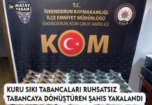 KURU SIKI TABANCALARI RUHSATSIZ TABANCAYA DÖNÜŞTÜREN ŞAHIS YAKALANDI