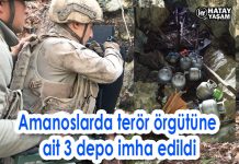 Amanoslarda terör örgütüne ait 3 depo imha edildi