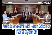 Arsuz Kaymakamı Hacı Hasan Gökpınar İTSO’yu Ziyaret Etti