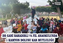 DR GANİ BAHADIRLI 75.YIL ANAOKULUNDA 1 KAMYON DOLUSU KAR MUTLULUĞU