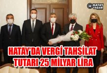 HATAY’DA VERGİ TAHSİLAT TUTARI 25 MİLYAR LİRA