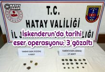 İskenderun’da tarihi eser operasyonu: 3 gözaltı