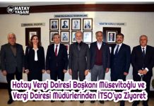 Hatay Vergi Dairesi Başkanı Müsevitoğlu ve Vergi Dairesi Müdürlerinden İTSO’ya Ziyaret