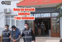 Hatay’da hırsızlık şüphelisi 2 kişi tutuklandı