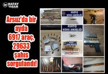 Arsuz’da bir ayda 6917 araç, 29633 şahıs sorgulandı!