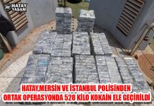 HATAY,MERSİN VE İSTANBUL POLİSİNDEN ORTAK OPERASYONDA 528 KİLO KOKAİN ELE GEÇİRİLDİ