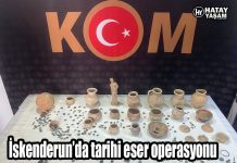 İskenderun’da tarihi eser operasyonu