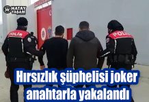 Hırsızlık şüphelisi joker anahtarla yakalandı
