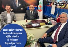Başarılı eğitim yatırımcısı Kadircan Karakayalı ve eğitim yöneticisi Ali Arslan’dan Başkan Uğur Fırat’a ziyaret