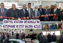 DÖRTYOL ATATÜRK ORTAOKULU’NA KÜTÜPHANE VE ETÜT SALONU AÇILDI