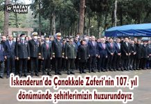İskenderun’da Çanakkale Zaferi’nin 107. yıl dönümünde şehitlerimizin huzurundayız