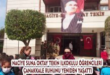 NACİYE SUNA OKTAY TEKİN İLKOKULU ÖĞRENCİLERİ ÇANAKKALE RUHUNU YENİDEN YAŞATTI