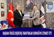 BAŞKAN ÖKSÜZ BEŞİKTAŞ TARAFTARLAR DERNEĞİ’Nİ ZİYARET ETTİ