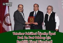 Veteriner Fakültesi Öğretim Üyesi Prof. Dr. Fuat Odabaşı İçin Emeklilik Töreni Düzenlendi
