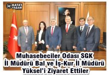 Muhasebeciler Odası SGK İl Müdürü Bal ve İş-Kur İl Müdürü Yüksel’i Ziyaret Ettiler